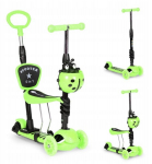Triratis paspirtukas boružėlė 5 skirtingi variantai Scooter, žalias