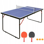 Mini stalo teniso rinkinys, 137x76x66 cm, mėlynas