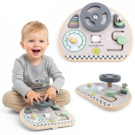 Montessori veiklos lenta Mamabrum &ndash; mini sensorinė lenta &bdquo;automobilio prietaisų skydelis&ldquo;