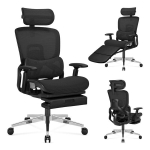 Mark Adler 9.3 black ergonominė kėdė su kojų atrama &ndash; tinklelis, reguliuojama
