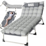 Sulankstoma turistinė lova Bass, 193x68x30 cm, pilka