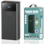Atsarginis maitinimo &scaron;altinis ("Power Bank") LIVMAN RPP-672 - greito įkrovimo i&scaron;orinė baterija su trimis i&scaron;ėjimais, 20000mAh, 22,5W