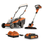 Powerplus POWDPG75567 akumuliatorinis sodo įrankių rinkinys vejapjovė ir trimeris 20V su akumuliatoriumi 25-65mm iki 200m2 vejai