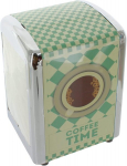 Retro stiliaus servetėlių laikiklis &bdquo;Coffee Time&ldquo; su 60 servetėlių