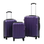 Lagaminų su ratukais rinkinys, 3 vnt., violetinis