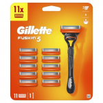 Rinkinys Gillette Fusion5: skustuvas + skutimosi galvutės, 11 vnt.