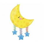 Folijinis balionas SuperShape Moon, supakuotas