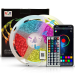 I&scaron;manioji RGB 5050 LED juosta 15m su Bluetooth funkcija ir muzikos sinchronizacija