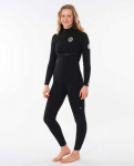 Moteri&scaron;kas hidrokostiumas Rip Curl E bomb 4/3 zip free, juodas, 10