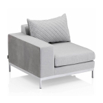 Modulinis kairės pusės fotelis Kettler Ego Modular, pilkas