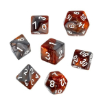 Stalo žaidimų kauliukų rinkinys Rebel RPG, Brown/Gray