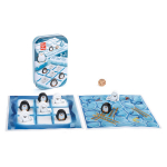 Stalo žaidimas Hape 2in1 Tic Tac Toe/Snakes&Ladders