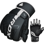 MMA treniruočių graplingo pir&scaron;tinės profesionalams RDX F6 Kara, juodos/baltos