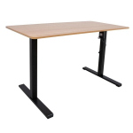 Reguliuojamo auk&scaron;čio ra&scaron;omasis stalas ERGO OPTIMAL su 1 varikliu 120x60cm, rudas/juodas