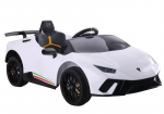 Vienvietis elektromobilis vaikams Lamborghini Huracan, baltas