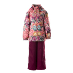 Huppa Pavasario/rudens komplektas YONNE, coral pattern/ burgundy