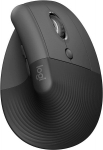 "logitech" pelė lift graphite, 4000dpi, "bluetooth", optinė, 6 butų, belaidė, pilka, 1 vnt., aa, ergonomi&scaron;ka, vertikali