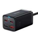 Įkroviklis su USB-C kabeliu, 1m, juodas