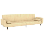 Dvivietė vidaXL sofa-lova, kreminė