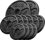 Olimpinis ketaus svorių komplektas Marbo, 2x5kg + 6x2.5kg + 4x1.25kg