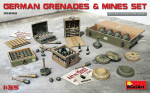 Klijuojamas Modelis MiniArt 35258 German Grenades & Mines Set 1/35