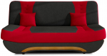 Sofa NORE Ewa II, raudona/juoda