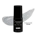 Gelinis nagų lakas Sincero Salon Flash Silver 3746, 6 ml