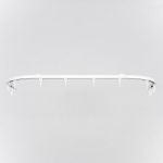 Sukomplektuotas aliuminio karnizas &bdquo;D-PROFILIS&ldquo; su (90 laipsnių) užbaigimo kampais, baltos sp. 300 cm