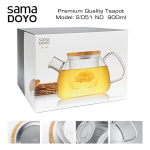Samadoyo Premium klass virdulys su stikliniu filtru, SN051ND, 900 ml