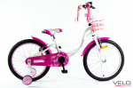 Vaiki&scaron;kas dviratis Juhi Lily 20'', baltos spalvos