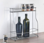 Prieskonių lentyna, 2 vnt., sidabrinės spalvos