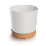 Gėlių vazonas su lėk&scaron;tute Prosperplast Tubo PM DPOD180-S449/4665W, baltas