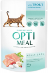 Optimeal&trade;suaugusioms katėms su upėtakiu kreminiame padaže, 85 g x 12 vnt