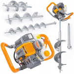 Benzininis žemės grąžtas Powermat 4,4kW su priedais