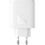 Greito įkrovimo adapteris GaN Cube Pro 65W 2x USB-C USB-A, baltas