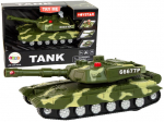 Karinis žaislinis tankas su garsais ir &scaron;viesom Lean Toys, žalias