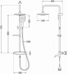 Vonios-du&scaron;o sistema su termostatu Mexen baltas