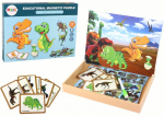 Edukacinių magnetinių dėlionių rinkinys dinozaurai Lean Toys