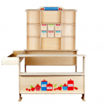 Medinė vaiki&scaron;ka parduotuvė prekystalis