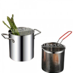 3L Nerūdijančio Plieno Kepimo Puodas su Sietu, 100oz/3L puodas + kepimo krep&scaron;elis + klipas