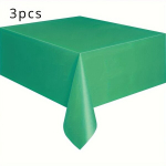 Plastikinės vienkartinės staltiesės &scaron;ventėms, Žalia - 3vnt