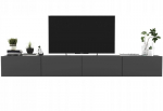 TV spintelė Meble Lindner, 240 cm, juoda