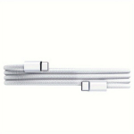 USB C laidas su dviem lustais, Baltas