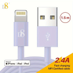 D8 MFi Sertifikuotas Lightning Laidas - Greitas Įkrovimas, Violetinė