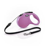Flexi automatinis pavadėlis New Classic M, rožinis, 5 m, M
