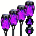 Saulės LED žibintų komplektas sodo keliui 4 vnt ,  Unisplendour 4PACK