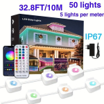 HBOWMDJIA 4.88m/10.06m i&scaron;manios RGB-IC LED juostos &scaron;ventėms , 32 pėdų / 10 m