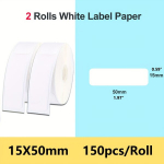 &bdquo;Phomemo D30 ne&scaron;iojami terminiai lipdukai, 2 ritinėliai&ldquo; , 2Rintiniai 15*50*150 balti