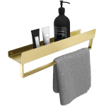 Vonios kambario lentynėlė su rank&scaron;luosčių kabykla Rea SF01, 45 cm, Gold brushed