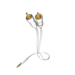 Kabelis Inakustik 3.5mm Male  - 2x RCA 0.5m White